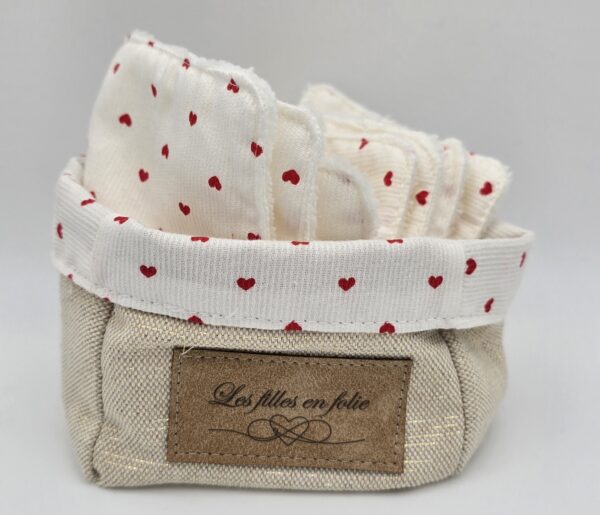 Panier Lingettes Coeurs