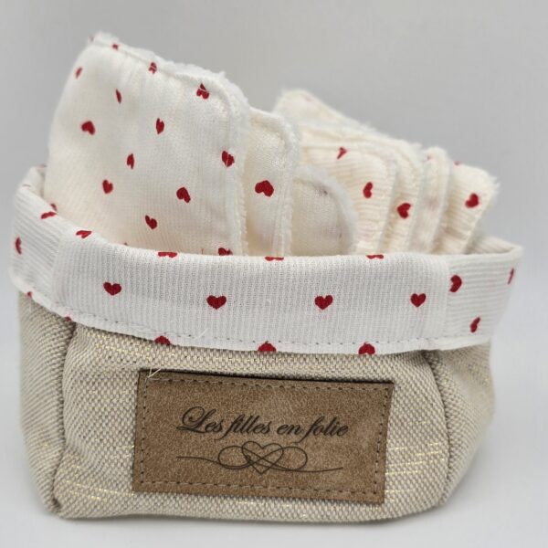 Panier Lingettes Coeurs