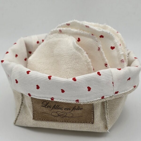 Panier Lingettes Coeurs