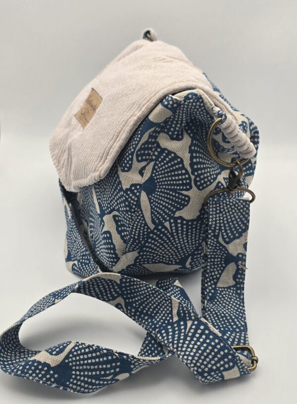 Sac bandoulière en coton Ginkgo & Velours – Image 2