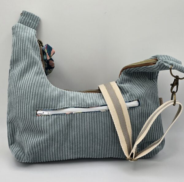 Sac en Velours Bleu – Image 3