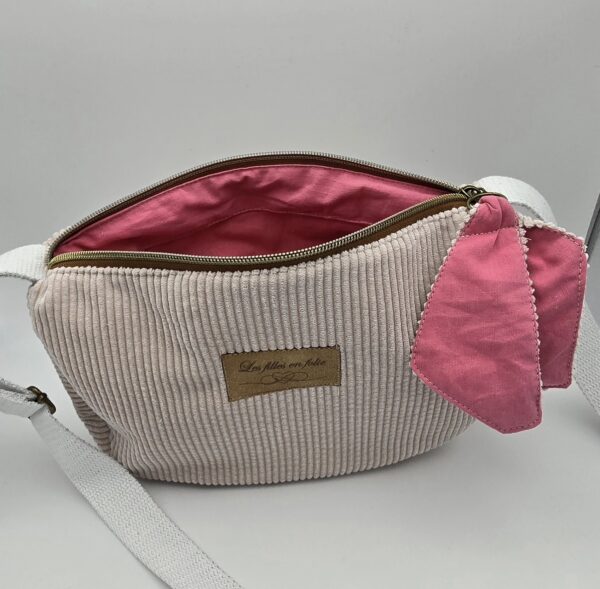 Sac en velours beige – Image 4