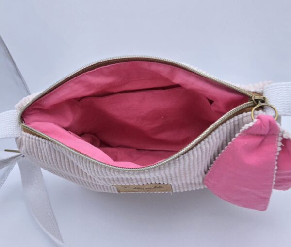Sac en velours beige – Image 2